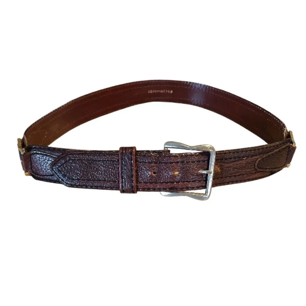 VTG Brown Hand Finished Tooled Steerhide Leather Western Belt‎ Men's 42